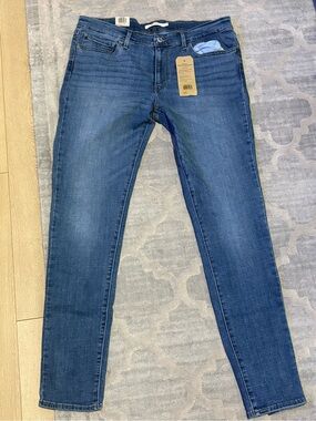 Levi's 711 Skinny Jeans - Light Blue Denim